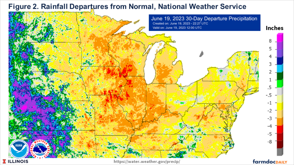 Dry Weather and Drought in the Midwest, Middle-June 2023 - farmdoc daily